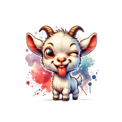 chèvre grimace humour impression dtf transfert thermocollant flex textile