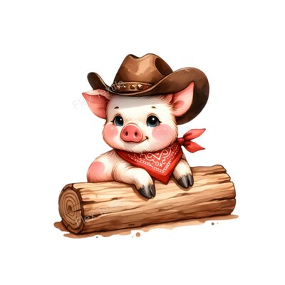 cochon chapeau bois transfert thermocollant impression dtf flex textile