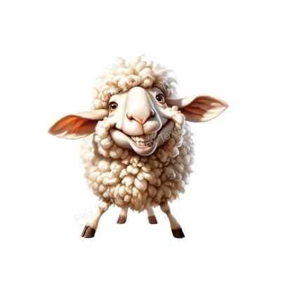 mouton sourire transfert thermocollant impression dtf flex textile