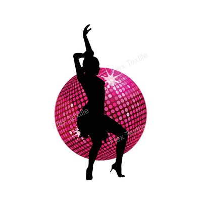 boule danseuse disco transfert thermocollant impression dtf flex textile