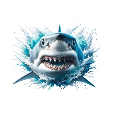 requin dents mer transfert thermocollant impression dtf flex textile