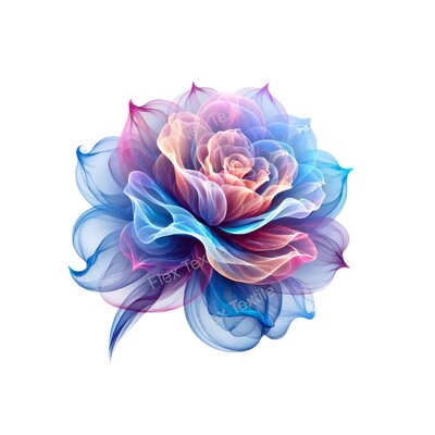 fleur fumée transfert thermocollant impression dtf flex textile