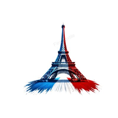 Tour eiffel france transfert thermocollant impression dtf flex textile