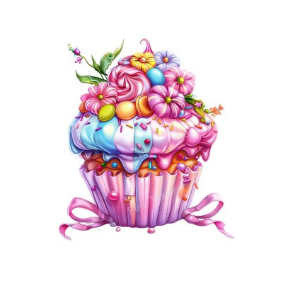 cupcake bonbons transfert thermocollant impression dtf flex textile