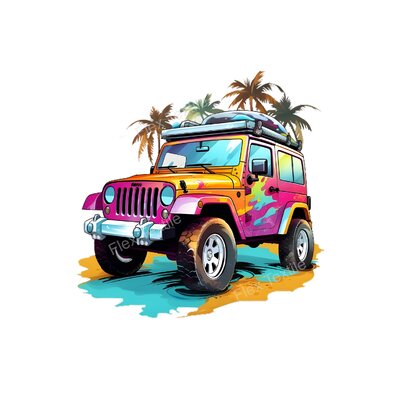 4x4 voiture transfert thermocollant impression dtf flex textile