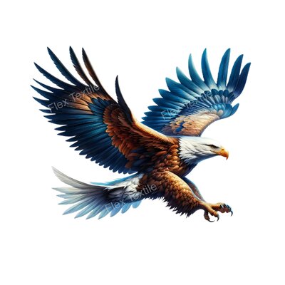magnifique aigle transfert thermocollant impression dtf flex textile