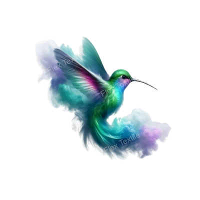 colibri fumée transfert thermocollant impression dtf flex textile