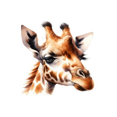 tête girafe transfert thermocollant impression dtf flex textile