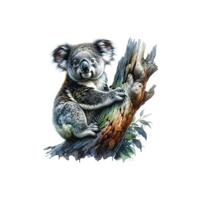 Koala branche transfert thermocollant impression DTF flex textile