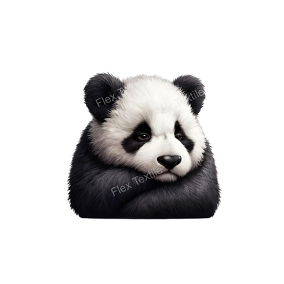 Panda bras croisés transfert thermocollant impression DTF flex textile