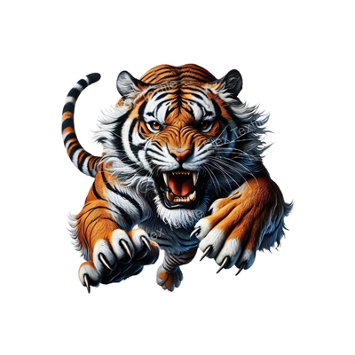 Tigre Saute Transfert thermocollant impression DTF flex textile