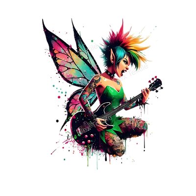 elfe couleurs guitare transfert thermocollant impression dtf flex textile