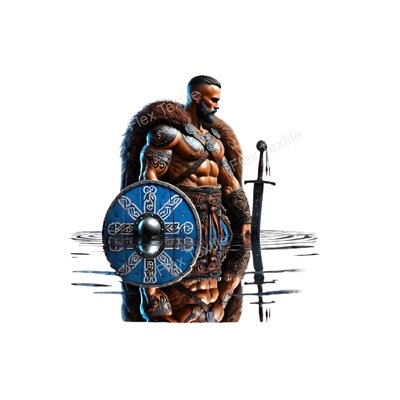 Homme Viking Eau transfert thermocollant impression dtf flex textile