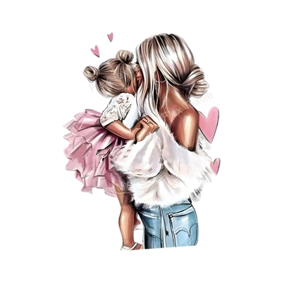 Maman Fille transfert thermocollant flex textile
