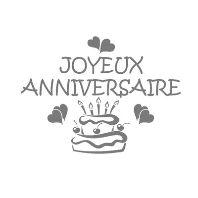 2037VGS Joyeux Anniversaire Gâteau