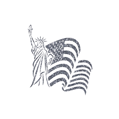 232VTIP statue liberté drapeau