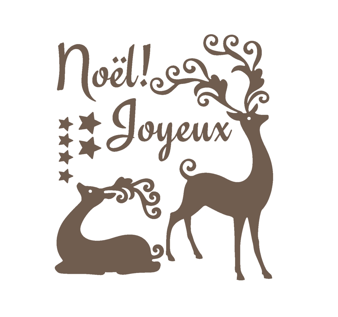 Lot Rennes Joyeux Noël Motif Thermocollant - LOTS - Flex Textile
