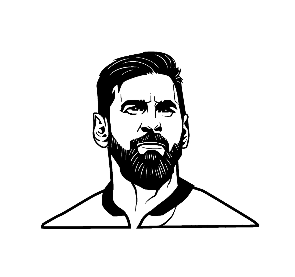 Lionel Messi PERSONNAGES CELEBRITES Flex Textile