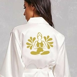 yoga fleur peignoir motif thermocollant