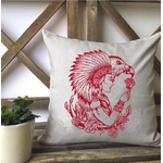 indienne aigle coussin motif thermocollant