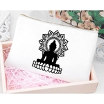 bouddha fleur motif thermocollant pochette