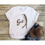 golfeur motif thermocollant t-shirt