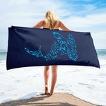 requin collection tatau motif thermocollant serviette plage
