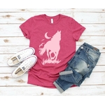 cheval lune oiseaux motif thermocollant t-shirt femme