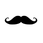 moustache motif thermocollant