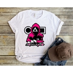 personnage symbole squid game Motif thermocollant t-shirt