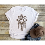 loup fleur plumes motif thermocollant t-shirt homme