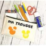 Silhouettes Mickey minnie motif thermocollant trousse école
