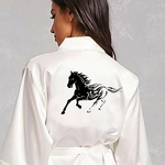 chevalau galop motif thermocollant peignoir femme