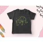 éléphant géométrique motif thermocollant t-shirt enfant