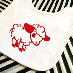 mouton motif thermocollant bavoir bébé