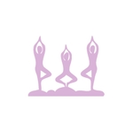 yoga positions motif thermocollant