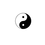 yin yang motif thermocollant