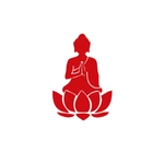 bouddha lotus motif thermocollant