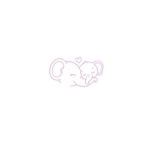 coeur elephant motif thermocollant