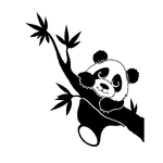panda branche motif thermocollant