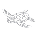 tortue mer motif thermocollant