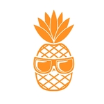 ananas lunettes motif thermocollant