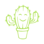 cactus motif thermocollant