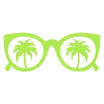 lunettes palmiers motif thermocollant
