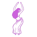 danseuse tahitienne motif thermocollant