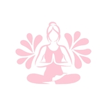 yoga fleur motif thermocollant