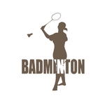 badminton homme motif thermocollant