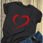 coeur peint motif thermocollant  tee shirt