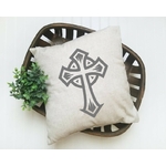 croix rond motif thermocollant coussin