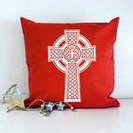 croix celtique motif thermocollant coussin
